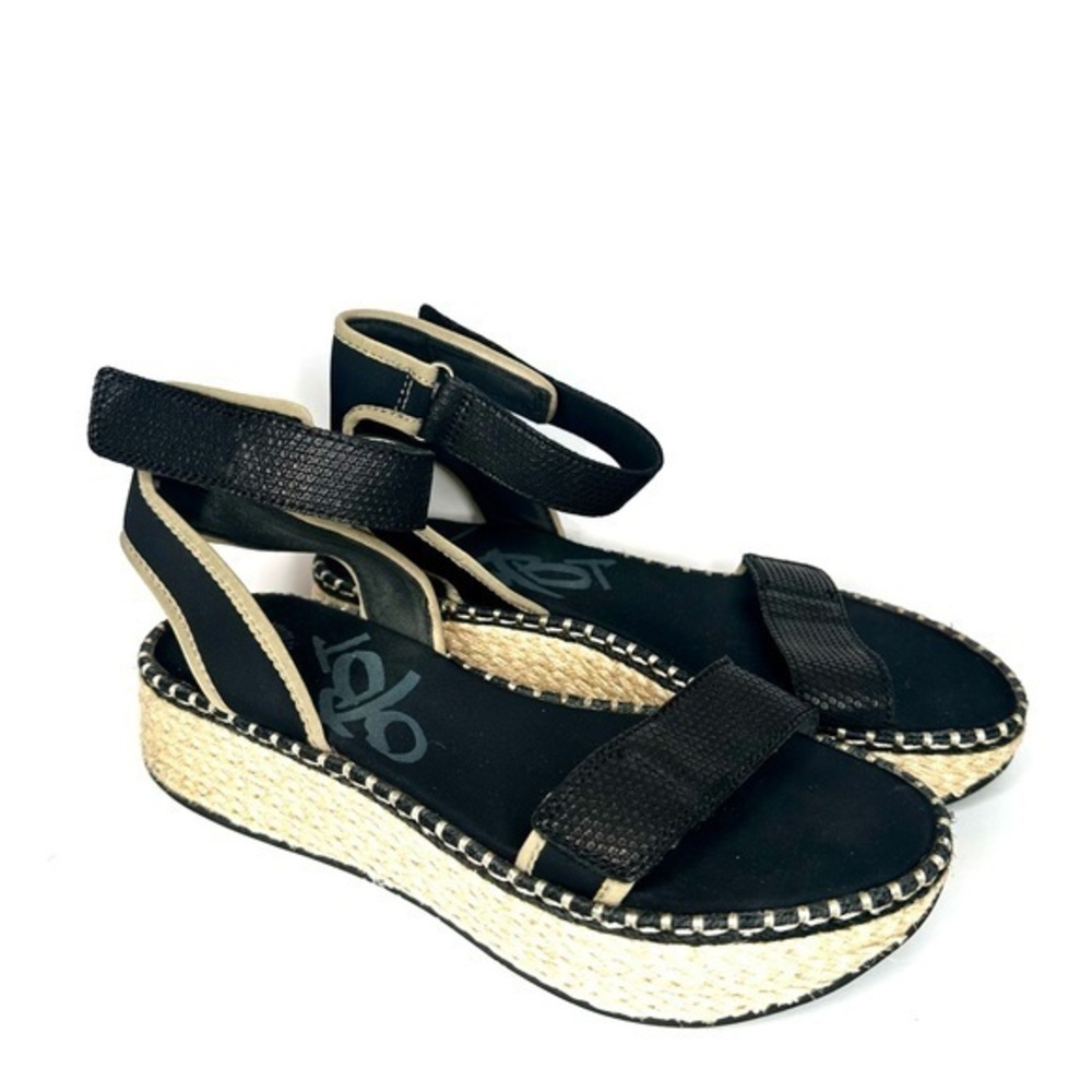 OTBT Black and Tan Platform Adjustable Sandals Size 9.5